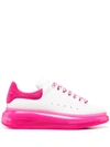 Alexander Mcqueen White & Pink Clear Sole Oversized Sneakers In White