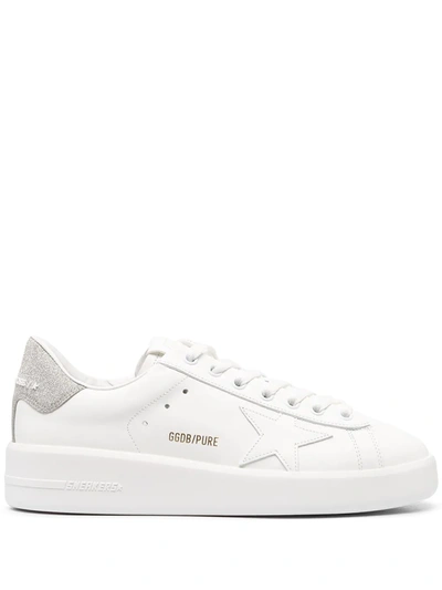 Golden Goose Purestar Leather Sneakers In White