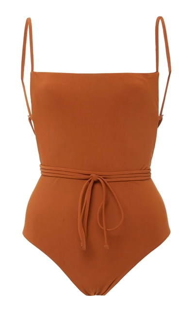 Anemos Open-back Swimsuit In Orange