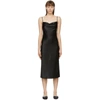 FLEUR DU MAL BLACK SILK COWL NECK SLIP DRESS