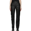 KENZO BLACK LEATHER CARGO trousers