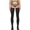 AGENT PROVOCATEUR BLACK LORNA SUSPENDERS