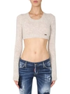 DSQUARED2 DSQUARED2 CROPPED KNIT SWEATER