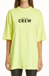 Balenciaga Oversized Neon Printed Cotton-jersey T-shirt In Green