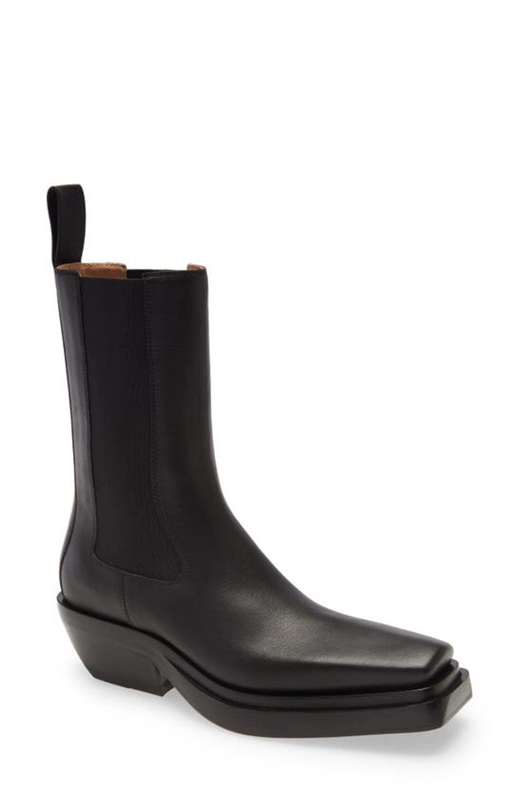 Bottega Veneta Lean Cowboy Leather Boots In Black ModeSens