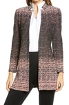 MING WANG OMBRE TWEED JACKET,M8716AB