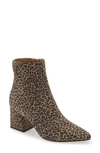 Steve Madden Nix Pointed Toe Bootie In Leopard Print Suede