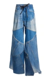 TOM FORD WOMEN'S WIDE-LEG PATCHWORK JEANS