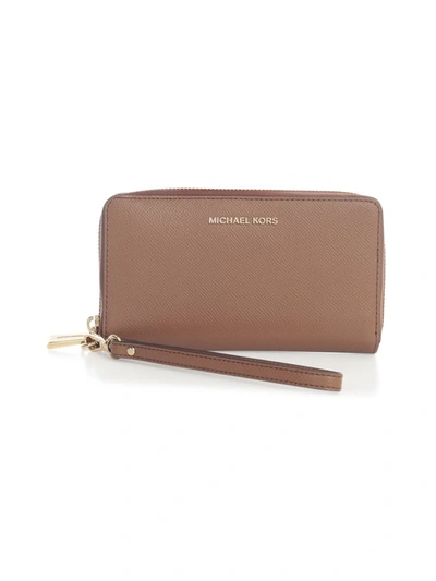 Michael Michael Kors Jet Set Travel Wallet In Brown