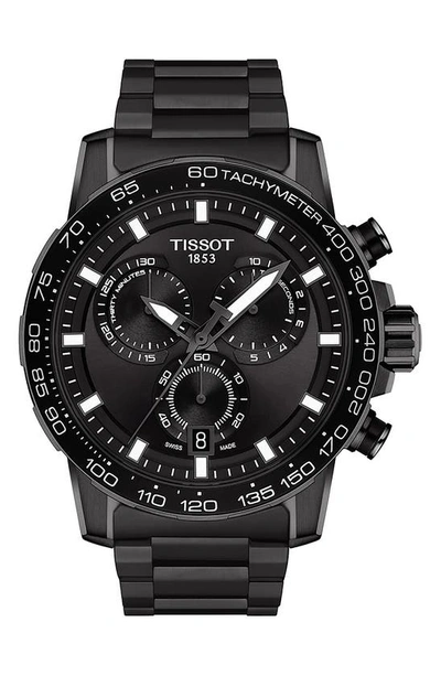 Tissot Supersport Chronograph Bracelet Watch, 45.5mm In Black