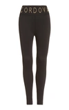 Cordova Signature Ribbed Intarsia Stretch-knit Leggings In Black