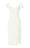 Jacquemus Tovallo Broderie-anglaise Linen-blend Midi Dress In Neutral