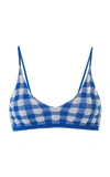 Jacquemus Valensole Knit Bra Top In Plaid