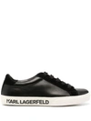 KARL LAGERFELD SKOOL KARL LEATHER SNEAKERS