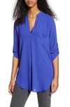 All In Favor Perfect Henley Tunic In Spectrum Blue
