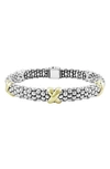 Lagos Caviar X Two-tone Rope Bracelet In Silver