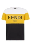 FENDI ROMA COLORBLOCK T-SHIRT,FAF532-AE8O