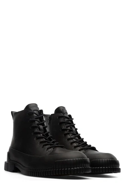 Camper Pix Lace Up Booties In Black