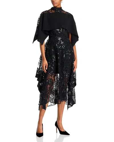 3.1 Phillip Lim 3.1 Philip Lim Sequin Lace Mock Nec In Black Multi