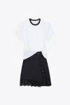 3.1 Phillip Lim 3.1 X Shopbop Combo Tee Mini Dress With Lace In Animal Print