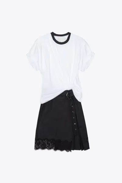 3.1 Phillip Lim 3.1 X Shopbop Combo Tee Mini Dress With Lace In Animal Print