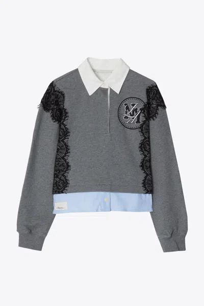 3.1 Phillip Lim 3.1 X Shopbop Cropped Rugby Combo Sweatshirt In Animal Print