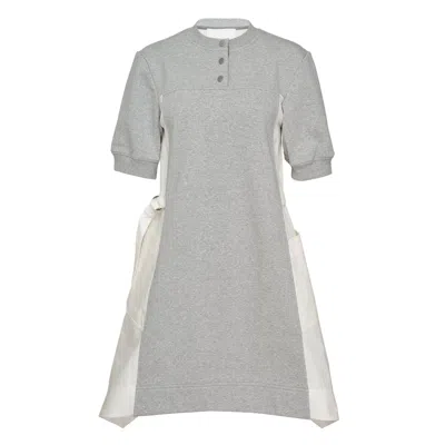 3.1 Phillip Lim 3/4 Sleeve Sweatshirt Dress In Gray