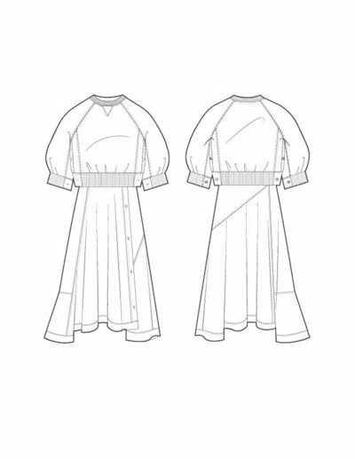 3.1 Phillip Lim 3/4 Slv Sweatshirt Combo Dress