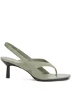 3.1 Phillip Lim 60mm Slingback Square-toe Sandals In Green