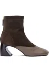 3.1 Phillip Lim 65mm Id Crescent-heel Suede Leather Boots In Brown
