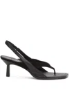 3.1 Phillip Lim 68mm Slingback Leather Sandals In Black