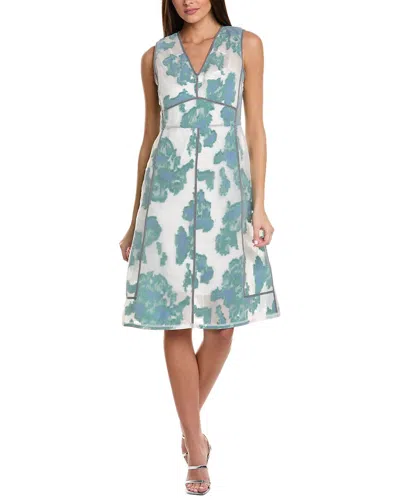 3.1 Phillip Lim Abstract Daisy Fil Coupe Silk-blend Midi Dress In Blue