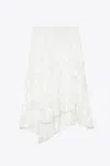3.1 Phillip Lim Abstract Textured Devore Asymmetric Skirt In Yellow