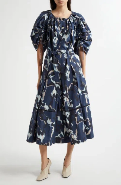 3.1 PHILLIP LIM 3.1 PHILLIP LIM ABSTRACT VINES BELTED MIDI DRESS