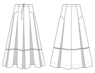 3.1 Phillip Lim Abstract Vines Utility Skirt W Belt In White