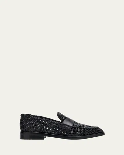 3.1 Phillip Lim Alexa Macrame Leather Loafers In Black