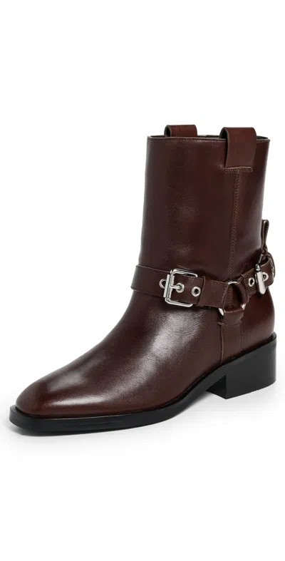 3.1 Phillip Lim Alexa Moto Boots Espresso In Brown