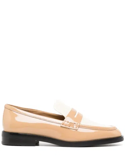 3.1 Phillip Lim Women's Alexa Almond Toe Tan & Beige Penny Loafers In Chai