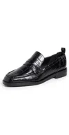 3.1 Phillip Lim Alexa Soft Penny Loafers Black In Black