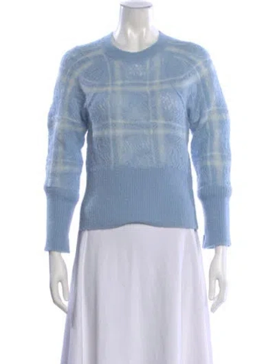 Pre-owned 3.1 Phillip Lim Alpaca Plaid Print Sweater In Blue