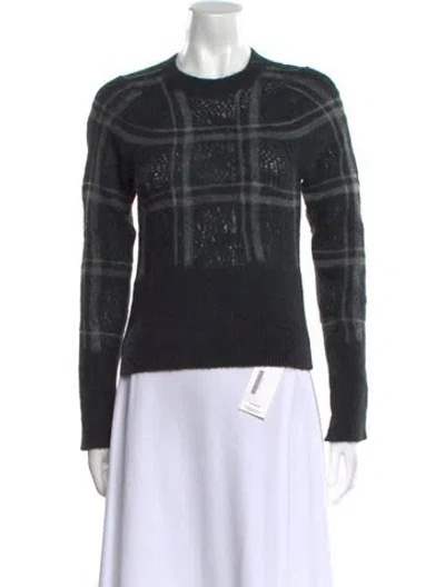 Pre-owned 3.1 Phillip Lim Alpaca Plaid Print Sweater In Gray