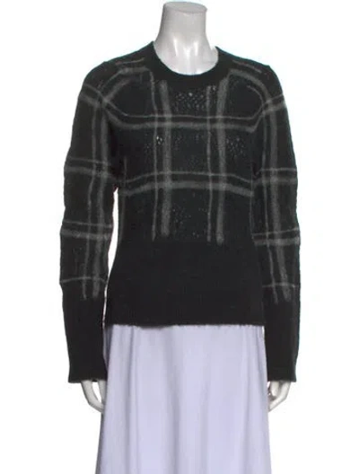 Pre-owned 3.1 Phillip Lim Alpaca Plaid Print Sweater In Green