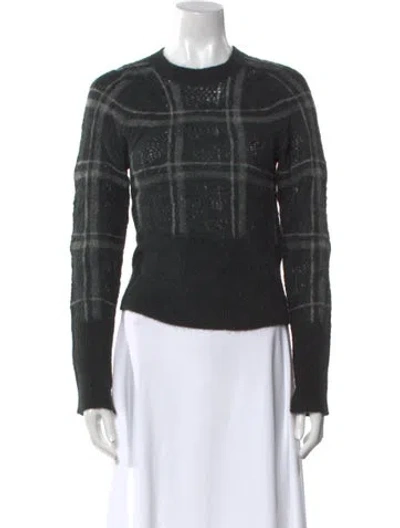 Pre-owned 3.1 Phillip Lim Alpaca Plaid Print Sweater In Green