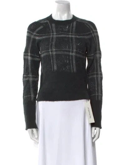 Pre-owned 3.1 Phillip Lim Alpaca Plaid Print Sweater W/ Tags In Green