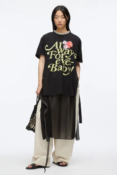 3.1 Phillip Lim Always Forever Baby Tee Dress In Blk Multi