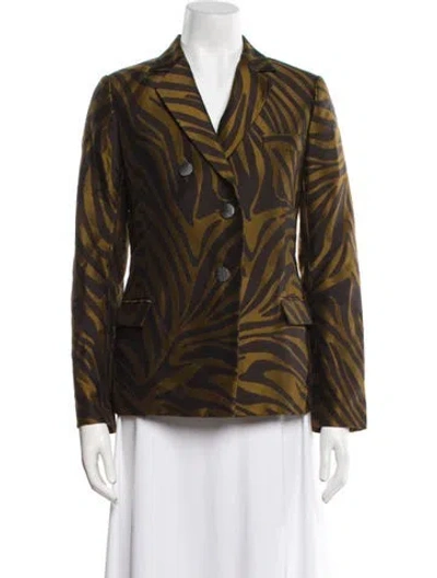 Pre-owned 3.1 Phillip Lim Animal Print Blazer In Black