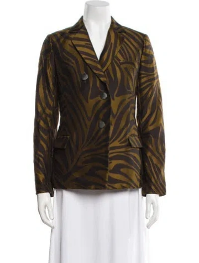 Pre-owned 3.1 Phillip Lim Animal Print Blazer In Black