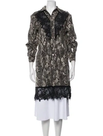 Pre-owned 3.1 Phillip Lim Animal Print Coat In Multicolor