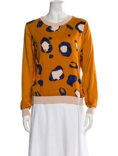 Pre-owned 3.1 Phillip Lim Animal Print Crew Neck Top In Multi