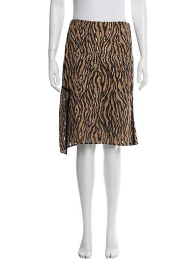Pre-owned 3.1 Phillip Lim Animal Print Midi Length Skirt In Neutrals